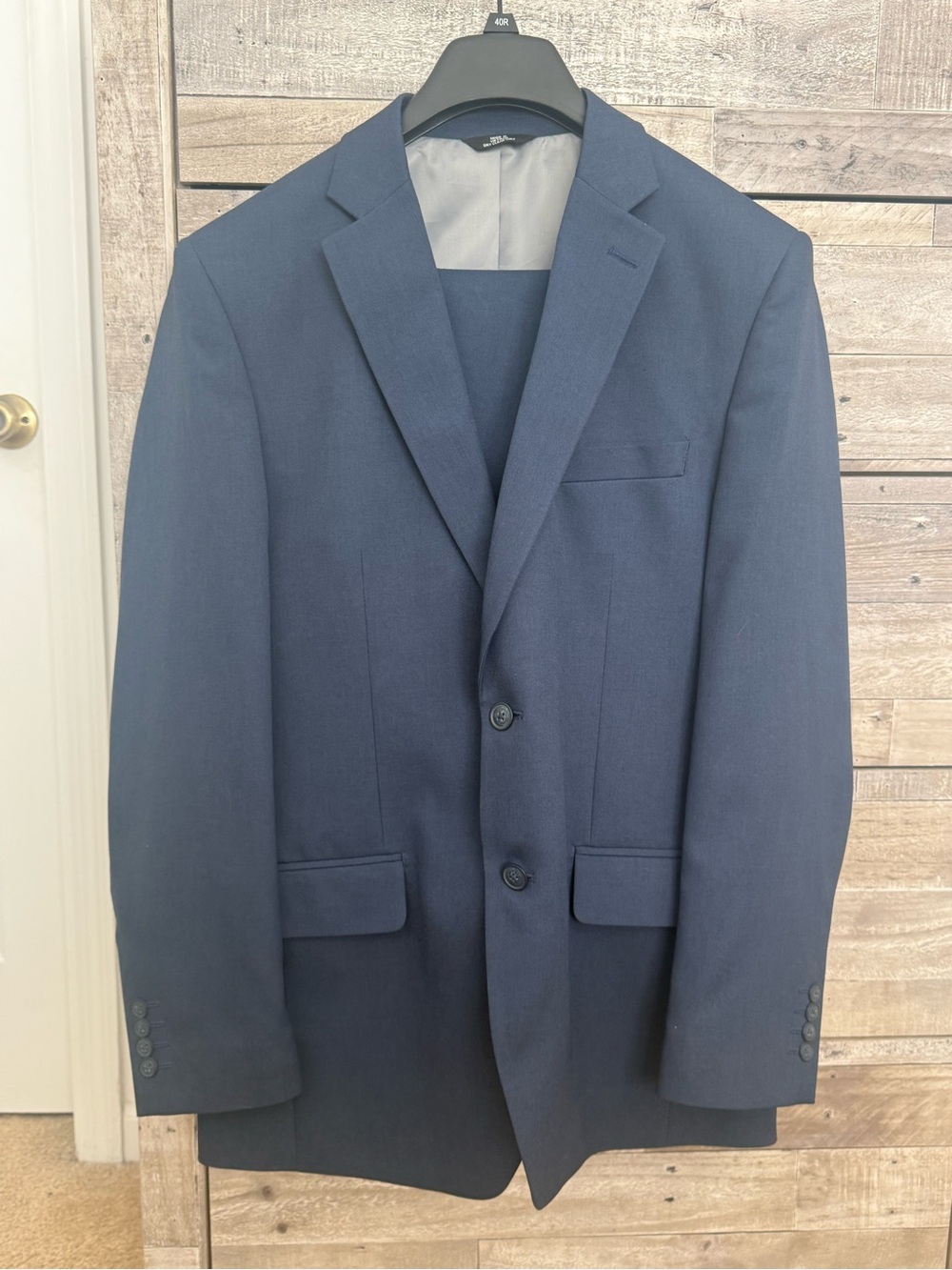 Haggar Men’s Navy Two-Button Suit Jacket